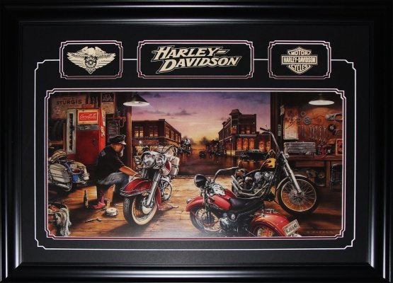Harley Davidson with Etched Matt